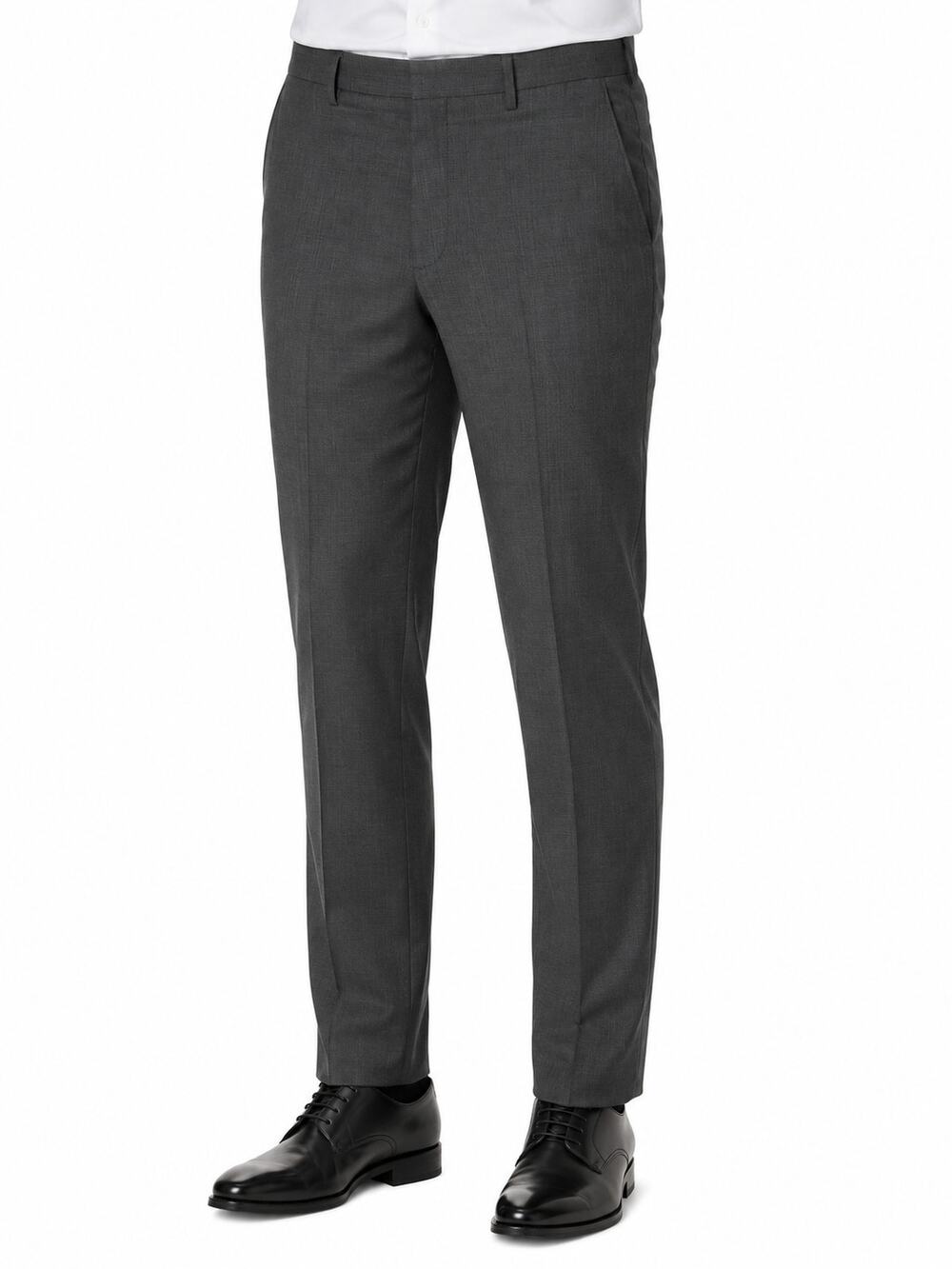 LR3901  Haggar Travel Performance Suit Pants Gray Tailored Fit Mens 36x29
